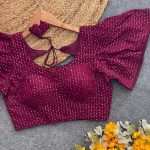 TRENDING GEORGETTE SEQUENCE WORK READY TO WEAR BLOUSE RANI
