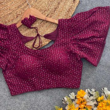 TRENDING GEORGETTE SEQUENCE WORK READY TO WEAR BLOUSE RANI