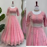 TRENDING GEORGETTE THREAD SEQUENCE WORK LEHENGA CHOLI WITH DUPATTA PARTY WEAR WHOLESALE PRICE ETHNIC GARMENT (4)