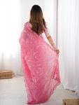 TRENDING GOLD CRUSH SEQUENCE WORK SAREE WITH UNSTITCHED BLOUSE PARTY WEAR WHOLESALE PRICE ETHNIC GARMENT (3)