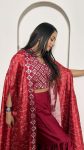 TRENDING JAPAN SATIN SILK DIGITAL PRINTED PAPER MIRROR WORK BLOUSE KOTI WITH SHARARA PARTY WEAR WHOLESALE PRICE ETHNIC GARMENT (6)