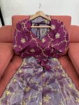 TRENDING JIMMY CHOO EMBROIDERY SEQUENCE WORK SAREE WITH UNSTITCHED BLOUSE PARTY WEAR WHOLESALE PRICE ETHNIC GARMENT (3)