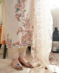TRENDING LINEN COTTON PRINTED THREAD LACE WORK TOP BOTTOM WITH DUPATTA PARTY WEAR WHOLESALE PRICE ETHNIC GARMENT (4)