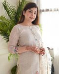 TRENDING LINEN COTTON PRINTED THREAD LACE WORK TOP BOTTOM WITH DUPATTA PARTY WEAR WHOLESALE PRICE ETHNIC GARMENT (4)