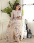 TRENDING LINEN COTTON PRINTED THREAD LACE WORK TOP BOTTOM WITH DUPATTA PARTY WEAR WHOLESALE PRICE ETHNIC GARMENT (4)