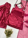 TRENDING MOSS SATIN PLAIN TOP PATIYALA WITH DUPATTA PARTY WEAR WHOLESALE PRICE ETHNIC GARMENT (3)