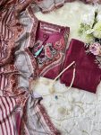 TRENDING MUSLIN DIGITAL PRINT WITH HAND EMBROIDERY WORK TOP BOTTOM WITH DUPATTA PARTY WEAR WHOLESALE PRICE ETHNIC GARMENT (9)
