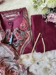 TRENDING MUSLIN DIGITAL PRINT WITH HAND EMBROIDERY WORK TOP BOTTOM WITH DUPATTA PARTY WEAR WHOLESALE PRICE ETHNIC GARMENT (9)