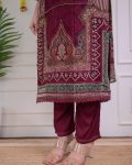 TRENDING MUSLIN DIGITAL PRINT WITH HAND EMBROIDERY WORK TOP BOTTOM WITH DUPATTA PARTY WEAR WHOLESALE PRICE ETHNIC GARMENT (9)