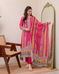 TRENDING MUSLIN DIGITAL PRINTED MIRROR HAND WORK TOP BOTTOM WITH DUPATTA PARTY WEAR WHOLESALE PRICE ETHNIC GARMENT (2)