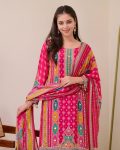 TRENDING MUSLIN DIGITAL PRINTED MIRROR HAND WORK TOP BOTTOM WITH DUPATTA PARTY WEAR WHOLESALE PRICE ETHNIC GARMENT (2)