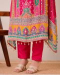 TRENDING MUSLIN DIGITAL PRINTED MIRROR HAND WORK TOP BOTTOM WITH DUPATTA PARTY WEAR WHOLESALE PRICE ETHNIC GARMENT (2)