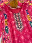 TRENDING MUSLIN DIGITAL PRINTED MIRROR HAND WORK TOP BOTTOM WITH DUPATTA PARTY WEAR WHOLESALE PRICE ETHNIC GARMENT (2)