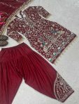 TRENDING NATURAL CREPE EMBROIDERY SEQUENCE WORK TOP PATIYALA WITH DUPATTA PARTY WEAR WHOLESALE PRICE ETHNIC GARMENT (3)