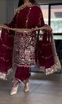 TRENDING NATURAL CREPE EMBROIDERY SEQUENCE WORK TOP PATIYALA WITH DUPATTA PARTY WEAR WHOLESALE PRICE ETHNIC GARMENT (3)