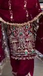 TRENDING NATURAL CREPE EMBROIDERY SEQUENCE WORK TOP PATIYALA WITH DUPATTA PARTY WEAR WHOLESALE PRICE ETHNIC GARMENT (3)
