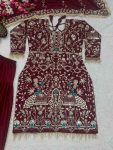 TRENDING NATURAL CREPE EMBROIDERY SEQUENCE WORK TOP PATIYALA WITH DUPATTA PARTY WEAR WHOLESALE PRICE ETHNIC GARMENT (3)