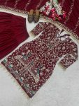 TRENDING NATURAL CREPE EMBROIDERY SEQUENCE WORK TOP PATIYALA WITH DUPATTA PARTY WEAR WHOLESALE PRICE ETHNIC GARMENT (3)
