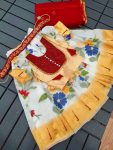 TRENDING NYLON ORGANZA SILK ZARI WEAVING WORK KID’S LEHENGA CHOLI PARTY WEAR WHOLESALE PRICE ETHNIC GARMENT (3)