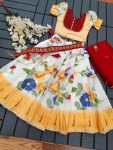 TRENDING NYLON ORGANZA SILK ZARI WEAVING WORK KID’S LEHENGA CHOLI PARTY WEAR WHOLESALE PRICE ETHNIC GARMENT (3)