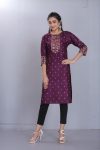 TRENDING RAYON FOIL PRINTED KURTI PARTY WEAR WHOLESALE PRICE ETHNIC GARMENT (5)