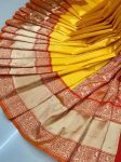 TRENDING SOFT LICHI SILK JACQUARD WORK SAREE WITH UNSTITCHED BLOUSE RECEPTION WEAR WHOLESALE PRICE ETHNIC GARMENT (1)