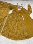 TRENDING SOFT MUSLIN BANDHEJ PRINTED FLAIRED ANARKALI GOWN BOTTOM WITH DUPATTA PARTY WEAR WHOLESALE PRICE ETHNIC GARMENT (4)