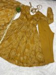 TRENDING SOFT MUSLIN BANDHEJ PRINTED FLAIRED ANARKALI GOWN BOTTOM WITH DUPATTA PARTY WEAR WHOLESALE PRICE ETHNIC GARMENT (4)