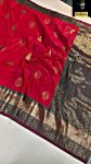 TRENDING SOFT SILK ZARI WEAVING WORK SAREE WITH UNSTITCHED BLOUSE PARTY WEAR WHOLESALE PRICE ETHNIC GARMENT (6)