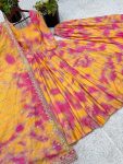 TRENDING VICHITRA SILK DIGITAL PRINTED PLAIN GOWN BOTTOM WITH SEQUENCE CODING WORK DUPATTA PARTY WEAR WHOLESALE PRICE ETHNIC GARMENT (5)