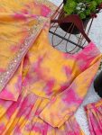 TRENDING VICHITRA SILK DIGITAL PRINTED PLAIN GOWN BOTTOM WITH SEQUENCE CODING WORK DUPATTA PARTY WEAR WHOLESALE PRICE ETHNIC GARMENT (5)
