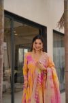 TRENDING VICHITRA SILK DIGITAL PRINTED PLAIN GOWN BOTTOM WITH SEQUENCE CODING WORK DUPATTA PARTY WEAR WHOLESALE PRICE ETHNIC GARMENT (5)