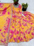 TRENDING VICHITRA SILK DIGITAL PRINTED PLAIN GOWN BOTTOM WITH SEQUENCE CODING WORK DUPATTA PARTY WEAR WHOLESALE PRICE ETHNIC GARMENT (5)