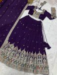 TRENDING VICHITRA SILK EMBROIDERY SEQUENCE THREAD WORK STITCHED LEHENGA CHOLI WITH DUPATTA PARTY WEAR WHOLESALE PRICE ETHNIC GARMENT (5)