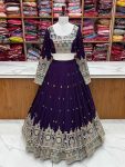 TRENDING VICHITRA SILK EMBROIDERY SEQUENCE THREAD WORK STITCHED LEHENGA CHOLI WITH DUPATTA PARTY WEAR WHOLESALE PRICE ETHNIC GARMENT (5)