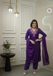 TRENDING VICHITRA SILK EMBROIDERY SEQUENCE WORK TOP BOTTOM WITH DUPATAT PARTY WEAR WHOLESALE PRICE ETHNIC GARMENT (3)