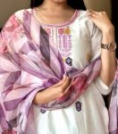 TRENDING VISCOSE CHANDERI SILK EMBROIDERY WORK TOP BOTTOM WITH DUPATTA PARTY WEAR WHOLESALE PRICE ETHNIC GARMENT (1)