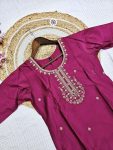 VISCOSE BLEND EMBROIDERY WORK TOP BOTTOM WITH DUPATTA FESTIVE WEAR WHOLESALE PRICE ETHNIC GARMENT (5)