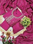 VISCOSE BLEND EMBROIDERY WORK TOP BOTTOM WITH DUPATTA FESTIVE WEAR WHOLESALE PRICE ETHNIC GARMENT (5)