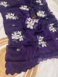 1DESIGNER JIMMY CHOO DUAL SEQUENCE WITH DOUBLE SCALPING BORDER WORK SAREE WITH UNSTITCHED BLOUSE PARTY WEAR WHOLESALE PRICE ETHNIC GARMENT (21)