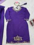 1DESIGNER NATURAL CREEP SILK BEADS WITH THREAD AND SEQUENCE WORK TOP LEHENGA WITH DUPATTA WEDDING WEAR WHOLESALE PRICE ETHNIC GARMENT (19)