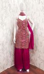 1FANCY CHINON EMBROIDERY WORK TOP PALAZZO WITH DUPATTA FESTIVE WEAR WHOLESALE PRICE ETHNIC GARMENT (13)