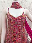 1FANCY CHINON EMBROIDERY WORK TOP PALAZZO WITH DUPATTA FESTIVE WEAR WHOLESALE PRICE ETHNIC GARMENT (13)