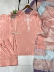 1FANCY FRENCH CREPE BEADS WORK TOP PATIYALA WITH DUPATTA FESTIVE WEAR WHOLESALE PRICE ETHNIC GARMENT (31)