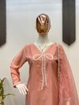 1FANCY FRENCH CREPE BEADS WORK TOP PATIYALA WITH DUPATTA FESTIVE WEAR WHOLESALE PRICE ETHNIC GARMENT (31)