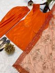 1FANCY NATURAL CREPE SILK FANCY LACE BORDER WORK TOP PATIYALA WITH DUPATTA FESTIVE WEAR WHOLESALE PRICE ETHNIC GARMENT (7)