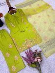 1FASHIONABLE CREPE SILK EMBROIDERY SEQUENCE WORK TOP PALAZZO WITH DUPATTA FESTIVE WEAR WHOLESALE PRICE ETHNIC GARMENT (12)