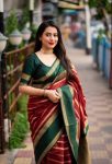 1LATEST LICHI SILK JACQUARD WORK SAREE WITH UNSTITCHED BLOUSE WHOLESALE PRICE ETHNIC GARMENT (7)