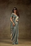 1LUXURY SPACE SILK JARKAN DIAMOND WORK SAREE WITH UNSTITCHED BLOUSE PARTY WEAR WHOLESALE PRICE ETHNIC GARMENT (18)
