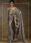 1LUXURY SPACE SILK JARKAN DIAMOND WORK SAREE WITH UNSTITCHED BLOUSE PARTY WEAR WHOLESALE PRICE ETHNIC GARMENT (28)